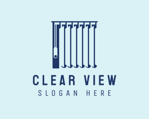 Blue Window Blinds logo design