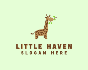 Little - Baby Giraffe Safari logo design