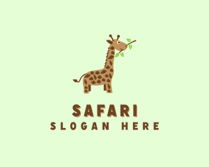 Baby Giraffe Safari logo design