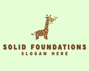 Early Learning Center - Baby Giraffe Safari logo design