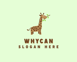 Kid - Baby Giraffe Safari logo design