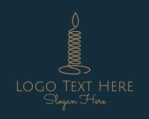 Candle - Gold Candle Aroma logo design