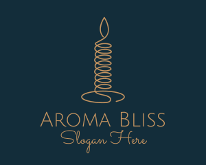 Gold Candle Aroma logo design