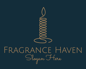 Gold Candle Aroma logo design