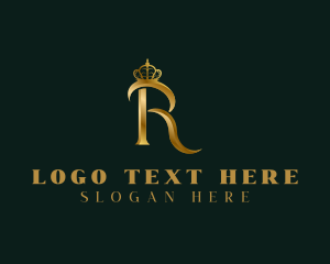 Royal Monarch Letter R logo design