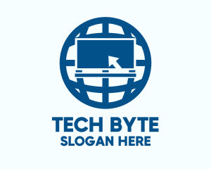 Computer - Blue Globe Computer logo design