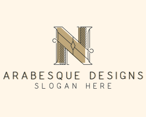 Architect Interior Design Letter A logo design