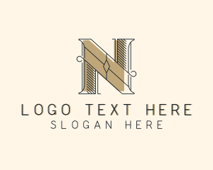 Interior Design - Architect Interior Design Letter A logo design