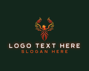 Legendary - Phoenix Fire Myth logo design