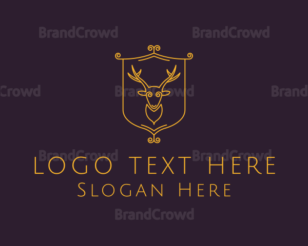 Elegant Deer Crest Logo