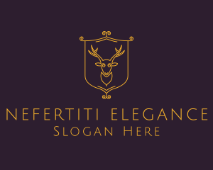 Elegant Deer Crest logo design