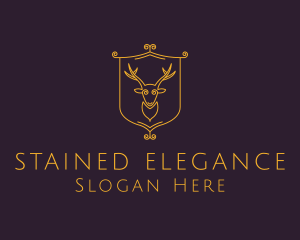 Elegant Deer Crest logo design