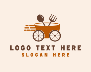 Delivery - Fast Food Cart logo design