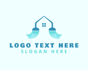 Cleaning Services - Housekeeping Clean Broom logo design