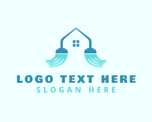 Broom - Housekeeping Clean Broom logo design