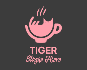 Pink Cat Cafe  Logo