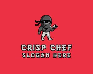 Ninja Food Waiter logo design