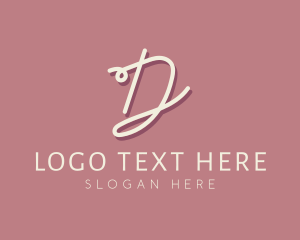 Letter D - Cursive Handwriting Signature logo design