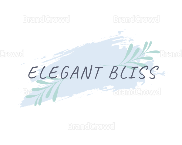 Brush Stroke Leaf Beauty Logo