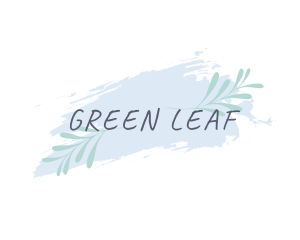 Brush Stroke Leaf Beauty logo design