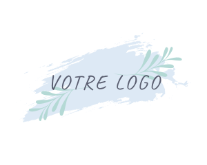 Esthecian - Brush Stroke Leaf Beauty logo design