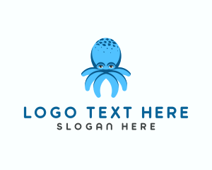 Marine Animal - Ocean Octopus Seafood logo design