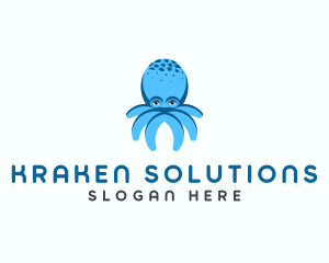 Kraken - Ocean Octopus Seafood logo design