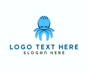 Squid - Ocean Octopus Seafood logo design