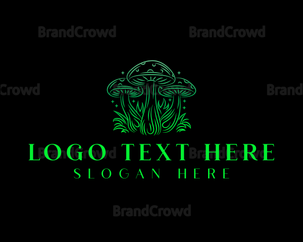 Magic Mushroom Fungi Logo