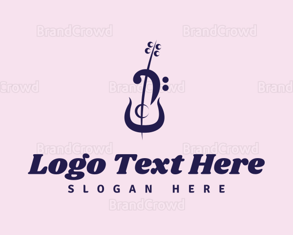 Violin Musical Note Logo