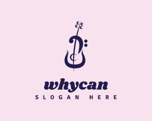 Violin Musical Note Logo