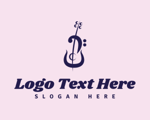 Violin Musical Note Logo