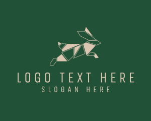 Origami - Geometric Rabbit Animal logo design