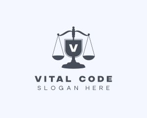 Constitution - Legal Judiciary Scale logo design