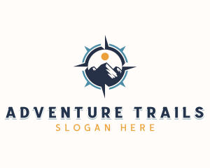 Mountain Navigation Compass logo design