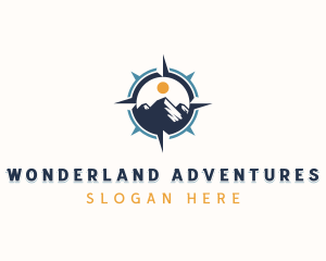 Mountain Navigation Compass logo design