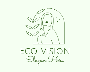 Minimalist Nature Woman logo design