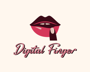 Finger - Lip Gloss Finger Mouth logo design