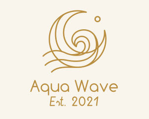 Moon Wave Spa logo design