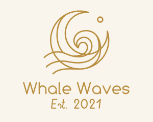 Moon Wave Spa logo design