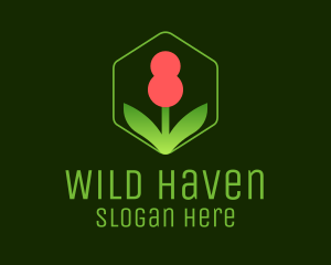  Minimalist Wild Flower logo design