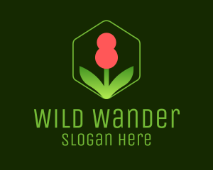  Minimalist Wild Flower logo design