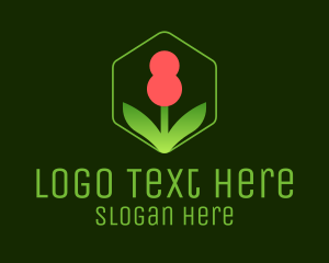 Eco - Minimalist Wild Flower logo design