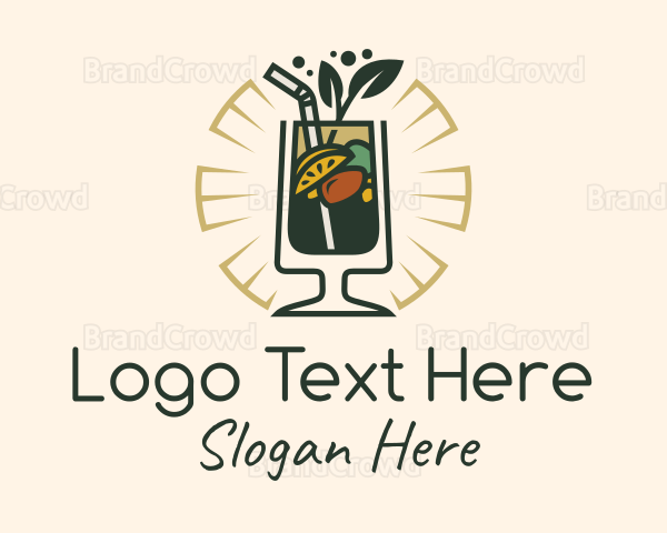 Lemon Tea Juice Drink Logo