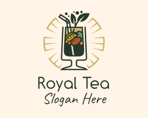 Lemon Tea Juice Drink logo design