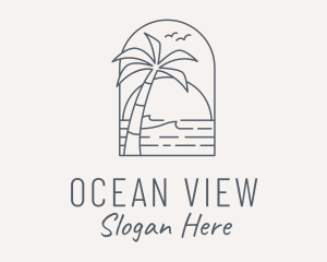 Ocean Beach Resort logo design