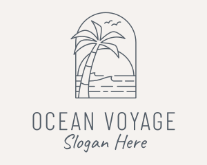 Ocean Beach Resort logo design