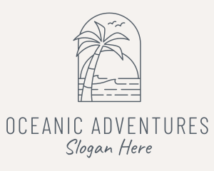 Ocean Beach Resort logo design