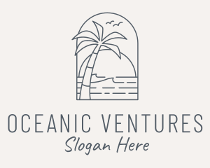 Ocean Beach Resort logo design