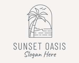 Ocean Beach Resort logo design